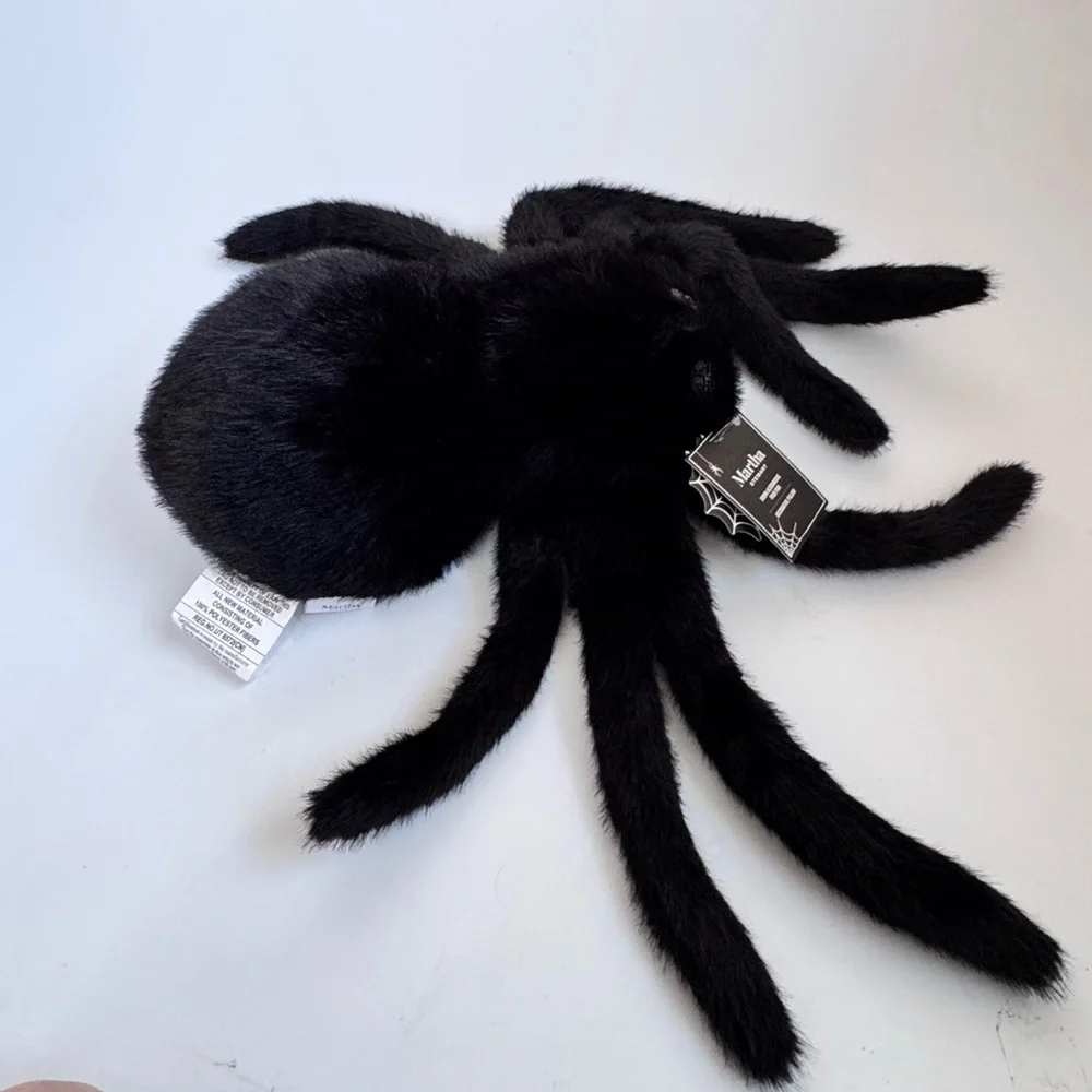 Martha Stewart Black Furry Spider Decorative Pillow